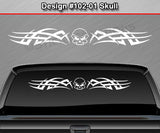 Design #102 Skull - Windshield Window Tribal Accent Vinyl Sticker Decal Graphic Banner 36"x4.25"+