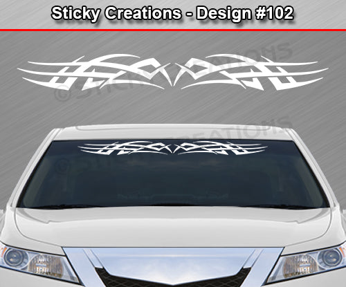 Design #102 - 36"x4.25" + Windshield Window Tribal Accent Vinyl Sticker Decal Graphic Banner