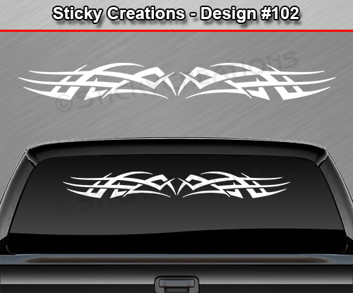 Design #102 - 36"x4.25" + Windshield Window Tribal Accent Vinyl Sticker Decal Graphic Banner