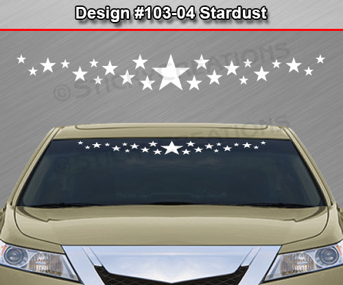 Design #103-04 Stardust - Windshield Window Vinyl Decal Sticker Graphic Banner 36"x4.25"+