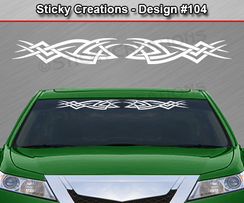 Design #104 - 36"x4.25" + Windshield Window Tribal Accent Vinyl Sticker Decal Graphic Banner