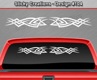 Design #104 - 36"x4.25" + Windshield Window Tribal Accent Vinyl Sticker Decal Graphic Banner