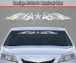 Design #105 Nautical Star - Windshield Window Tribal Spikes Vinyl Sticker Decal Graphic Banner 36"x4.25"+