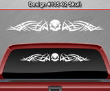 Design #105 Skull - Windshield Window Tribal Accent Vinyl Sticker Decal Graphic Banner 36"x4.25"+