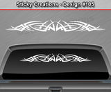 Design #105 - 36"x4.25" + Windshield Window Tribal Spikes Vinyl Sticker Decal Graphic Banner