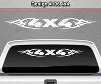 Design #106 4x4 - Windshield Window Tribal Vinyl Sticker Decal Graphic Banner Truck 36"x4.25"+
