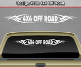 Design #106 4x4 Off Road - Windshield Window Tribal Vinyl Sticker Decal Graphic Banner Truck 36"x4.25"+