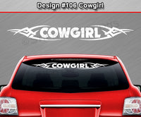 Design #106 Cowgirl - Windshield Window Tribal Vinyl Sticker Decal Graphic Banner 36"x4.25"+