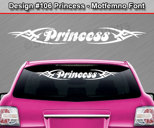 Design #106 Princess - Windshield Window Tribal Vinyl Sticker Decal Graphic Banner 36"x4.25"+