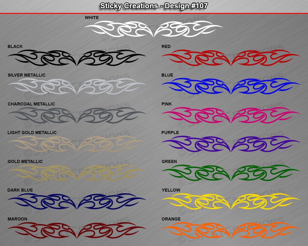 Design #107 - 36"x4.25" + Windshield Window Tribal Blade Vinyl Sticker Decal Graphic Banner