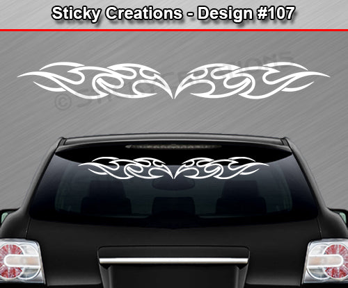 Design #107 - 36"x4.25" + Windshield Window Tribal Blade Vinyl Sticker Decal Graphic Banner