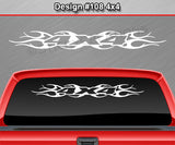 Design #108 4x4 - Windshield Window Tribal Flame Vinyl Sticker Decal Graphic Banner Truck 36"x4.25"+