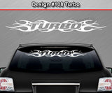 Design #108 Turbo - Windshield Window Tribal Flame Vinyl Sticker Decal Graphic Banner 36"x4.25"+
