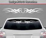 Design #110 Horseshoe - Windshield Window Tribal Accent Vinyl Sticker Decal Graphic Banner 36"x4.25"+