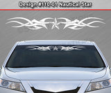 Design #110 Nautical Star - Windshield Window Tribal Accent Vinyl Sticker Decal Graphic Banner 36"x4.25"+