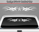 Design #110 Nautical Star - Windshield Window Tribal Accent Vinyl Sticker Decal Graphic Banner 36"x4.25"+