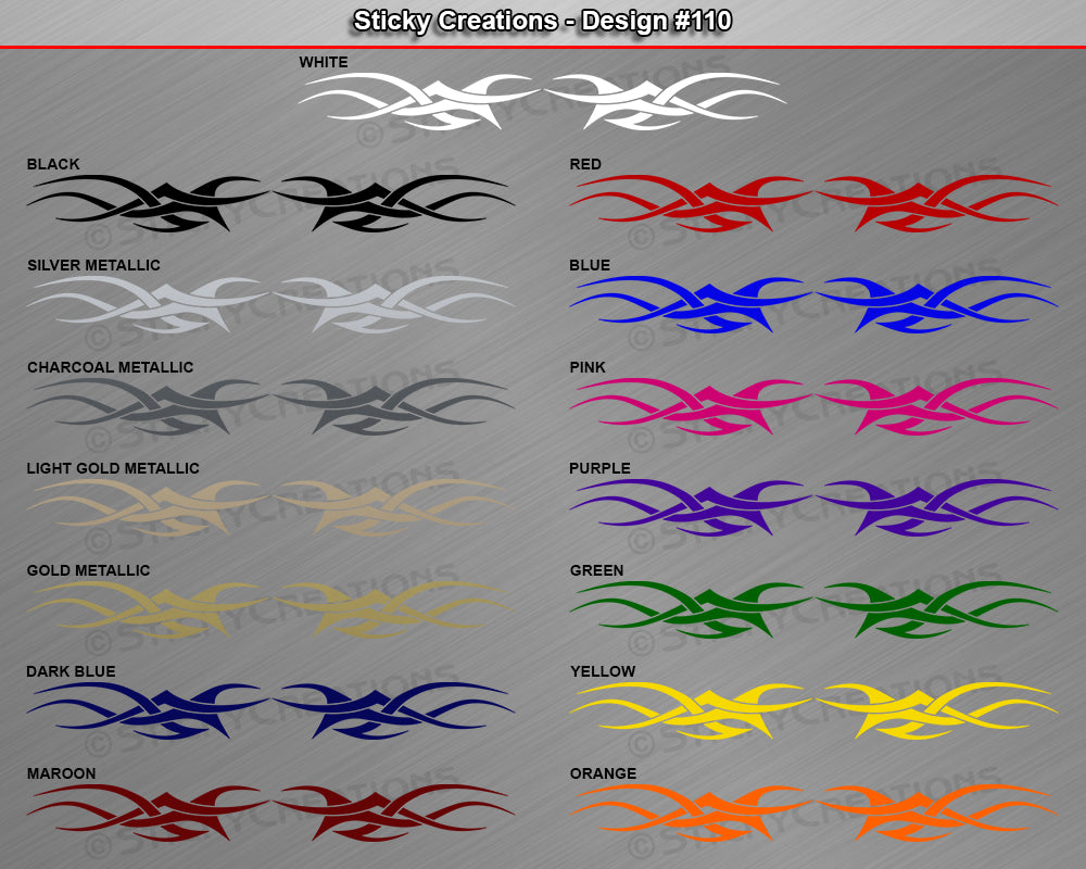 Design #110 - 36"x4.25" + Windshield Window Tribal Accent Vinyl Sticker Decal Graphic Banner