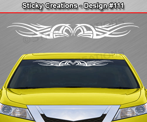 Design #111 - 36"x4.25" + Windshield Window Tribal Accent Vinyl Sticker Decal Graphic Banner
