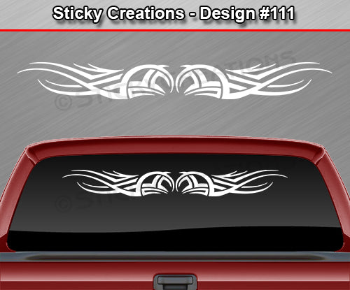 Design #111 - 36"x4.25" + Windshield Window Tribal Accent Vinyl Sticker Decal Graphic Banner