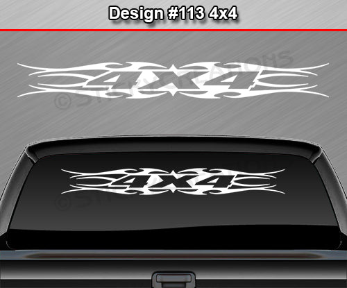 Design #113 4x4 - Windshield Window Tribal Flame Vinyl Sticker Decal Graphic Banner Truck 36"x4.25"+
