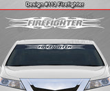 Design #113 Firefighter - Windshield Window Tribal Flame Vinyl Sticker Decal Graphic Banner 36"x4.25"+