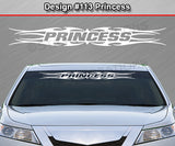 Design #113 Princess - Windshield Window Tribal Flame Vinyl Sticker Decal Graphic Banner 36"x4.25"+