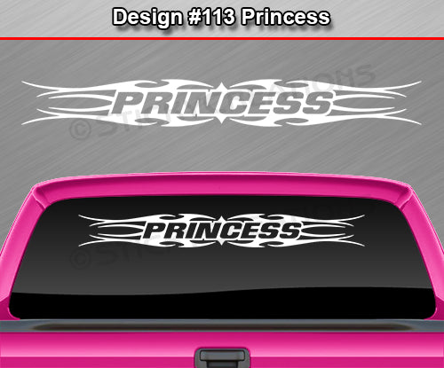 Design #113 Princess - Windshield Window Tribal Flame Vinyl Sticker Decal Graphic Banner 36"x4.25"+