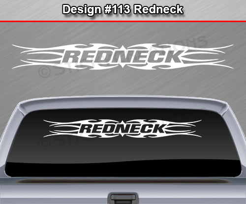 Design #113 Redneck - Windshield Window Tribal Flame Vinyl Sticker Decal Graphic Banner 36"x4.25"+