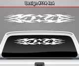 Design #114 4x4 - Windshield Window Tribal Flame Vinyl Sticker Decal Graphic Banner Truck 36"x4.25"+