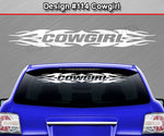 Design #114 Cowgirl - Windshield Window Tribal Flame Vinyl Sticker Decal Graphic Banner 36"x4.25"+