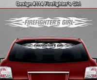 Design #114 Firefighter's Girl - Windshield Window Tribal Flame Vinyl Sticker Decal Graphic Banner 36"x4.25"+