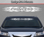 Design #114 Princess - Windshield Window Tribal Flame Vinyl Sticker Decal Graphic Banner 36"x4.25"+