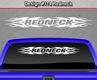 Design #114 Redneck - Windshield Window Tribal Flame Vinyl Sticker Decal Graphic Banner 36"x4.25"+
