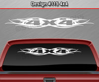 Design #115 4x4 - Windshield Window Tribal Flame Vinyl Sticker Decal Graphic Banner Truck 36"x4.25"+