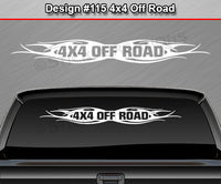 Design #115 4x4 Off Road - Windshield Window Tribal Flame Vinyl Sticker Decal Graphic Banner Truck 36"x4.25"+