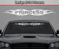 Design #115 Princess - Windshield Window Tribal Flame Vinyl Sticker Decal Graphic Banner 36"x4.25"+