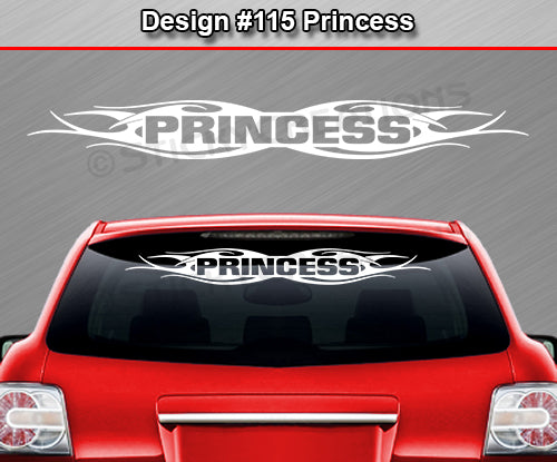 Design #115 Princess - Windshield Window Tribal Flame Vinyl Sticker Decal Graphic Banner 36"x4.25"+
