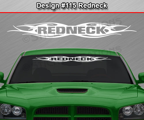 Design #115 Redneck - Windshield Window Tribal Flame Vinyl Sticker Decal Graphic Banner 36"x4.25"+