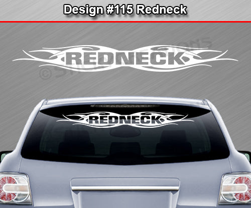 Design #115 Redneck - Windshield Window Tribal Flame Vinyl Sticker Decal Graphic Banner 36"x4.25"+