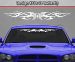 Design #116 Butterfly - Windshield Window Tribal Flame Vinyl Sticker Decal Graphic Banner 36"x4.25"+