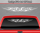 Design #116 4x4 Off Road - Windshield Window Tribal Flame Vinyl Sticker Decal Graphic Banner Truck 36"x4.25"+