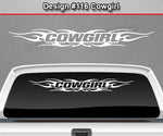 Design #116 Cowgirl - Windshield Window Tribal Flame Vinyl Sticker Decal Graphic Banner 36"x4.25"+
