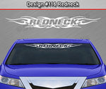 Design #116 Redneck - Windshield Window Tribal Flame Vinyl Sticker Decal Graphic Banner 36"x4.25"+