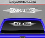 Design #117 4x4 Off Road - Windshield Window Tribal Accent Vinyl Sticker Decal Graphic Banner Truck 36"x4.25"+