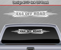 Design #117 4x4 Off Road - Windshield Window Tribal Accent Vinyl Sticker Decal Graphic Banner Truck 36"x4.25"+