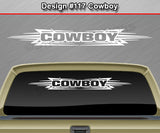 Design #117 Cowboy - Windshield Window Tribal Accent Vinyl Sticker Decal Graphic Banner 36"x4.25"+