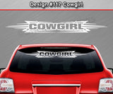 Design #117 Cowgirl - Windshield Window Tribal Accent Vinyl Sticker Decal Graphic Banner 36"x4.25"+