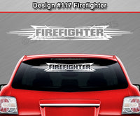 Design #117 Firefighter - Windshield Window Tribal Accent Vinyl Sticker Decal Graphic Banner 36"x4.25"+