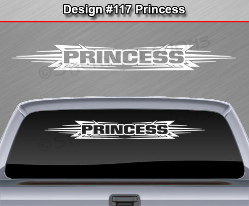 Design #117 Princess - Windshield Window Tribal Accent Vinyl Sticker Decal Graphic Banner 36"x4.25"+
