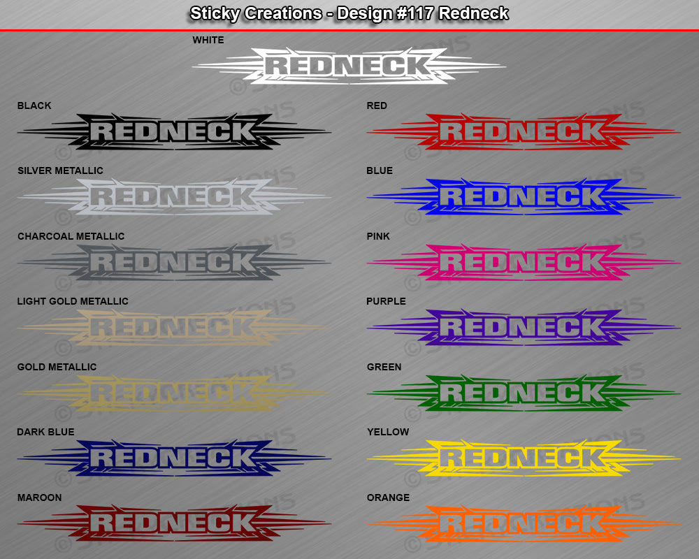 Design #117 Redneck - Windshield Window Tribal Accent Vinyl Sticker Decal Graphic Banner 36"x4.25"+